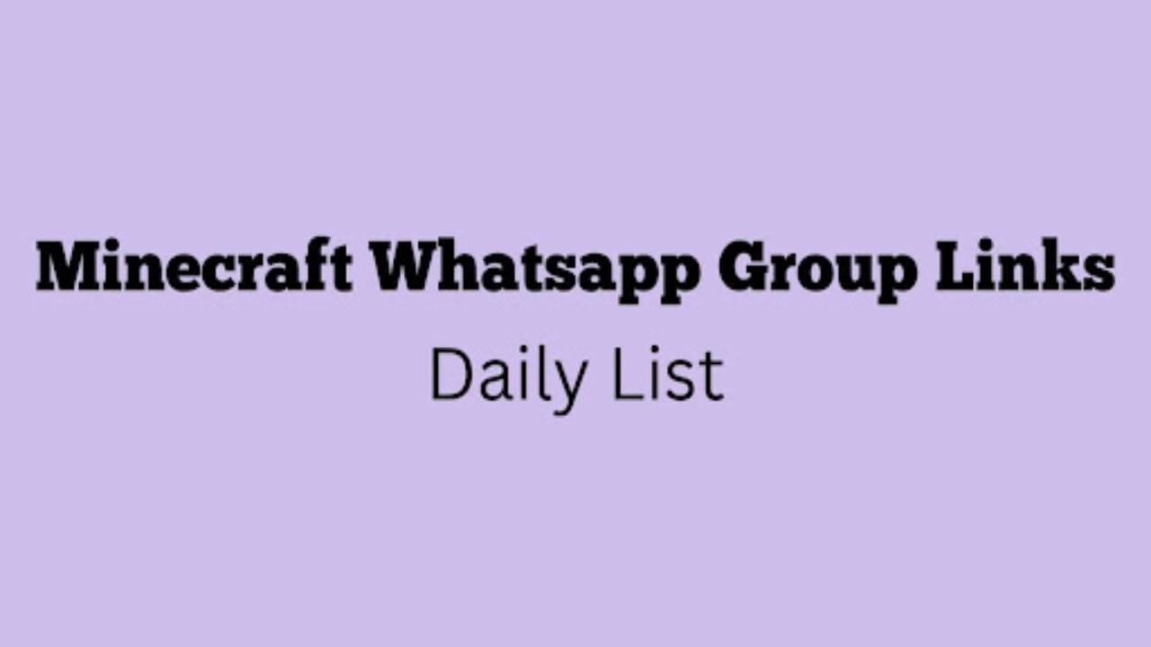 Minecraft WhatsApp Group Links