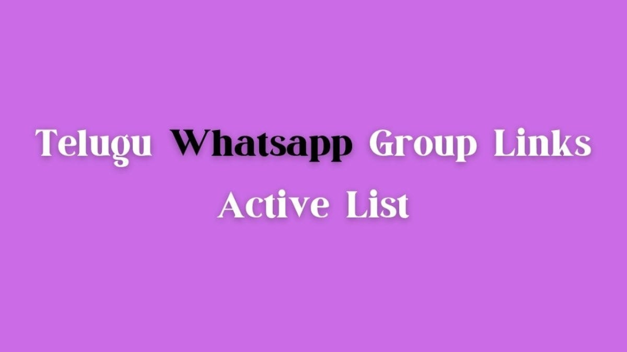 Telugu Whatsapp Group Links