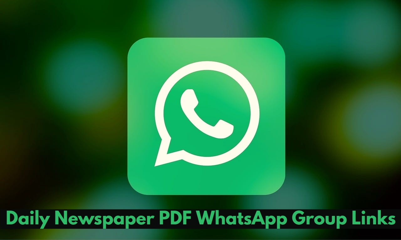 Daily Newspaper PDF WhatsApp Group Links